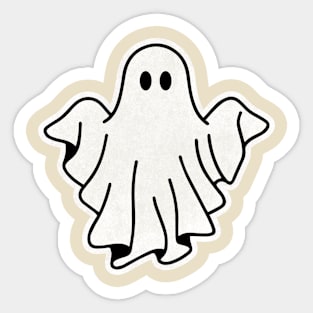 Vintage Cute Ghost Shrugs Sticker